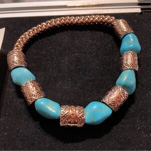 Bradford Exchange turquoise & copper bracelet.